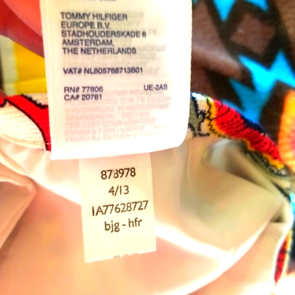 TOMMY HILFIGER  Kaleidoscope Festive Fabric Zipper Wiggle Summer Spring  Skirt 8 - Picture 7 of 12